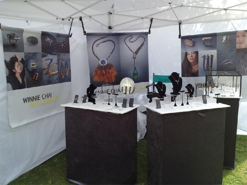 Booth 14 — DDS portable trade show display at an art fair