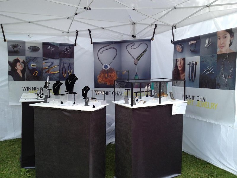 Booth 23 — DDS portable trade show display at an art fair