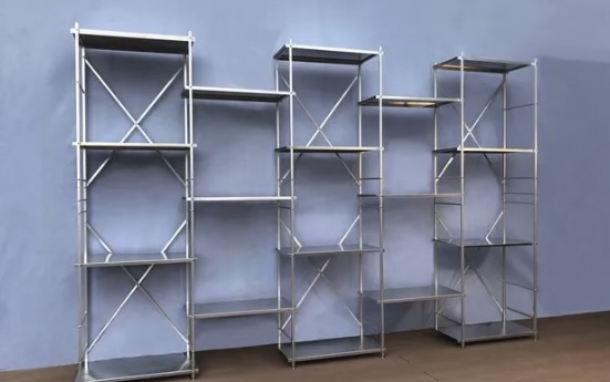 10 Foot Natural Aluminum InstaShelves Wall